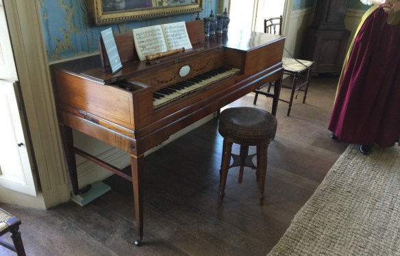 This piano belonged to either Lucy or her sister, Caroline. Either way, my 5x-great-grandmother probably played it.
