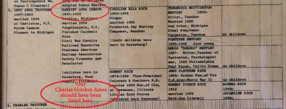 Family tree at the Knox Museum missing Charlie.