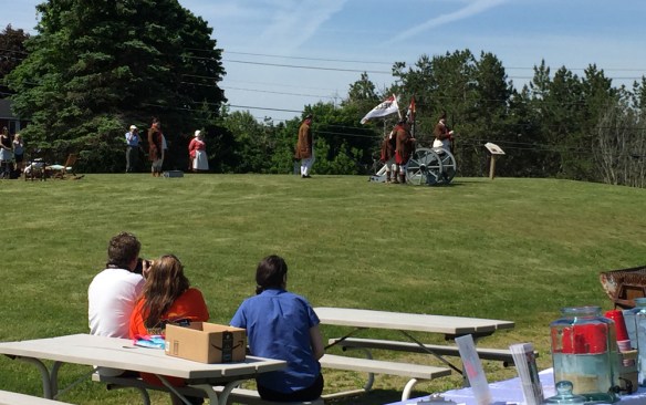 Cannon fire demonstration during the Boom! event at the Henry Knox Museum.