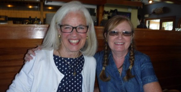 Mary Mitchell and Mary Kay Felton on the eve of the Boom! event at the Henry Knox Museum