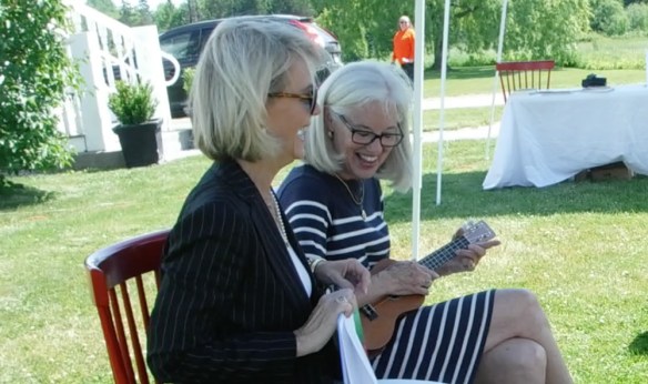 Haven Younger and Mary Mitchell singing the chorus of Henry's Big Kaboom