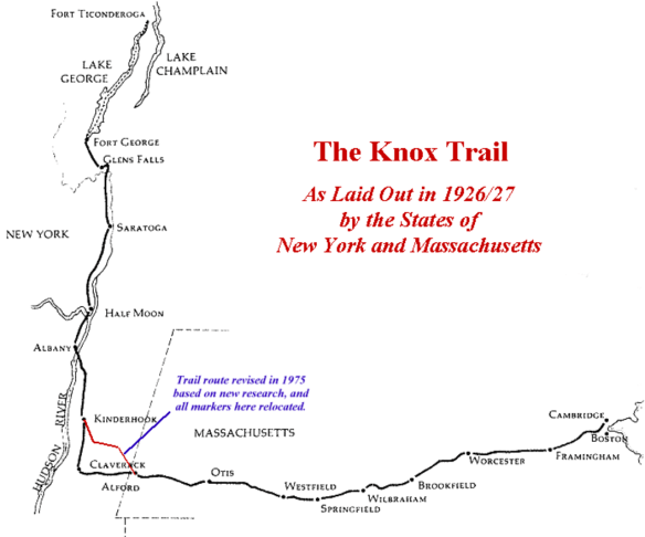 Sketch of the Henry Knox Trail
