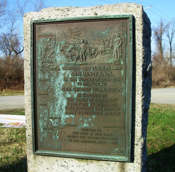 Marker for the Henry Knox Trail