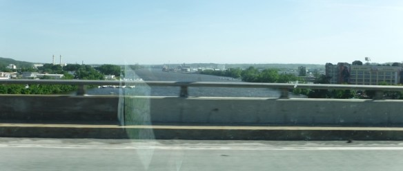 Memorial Bridge crossing the Hudson River from Albany to Rensselaer, New York