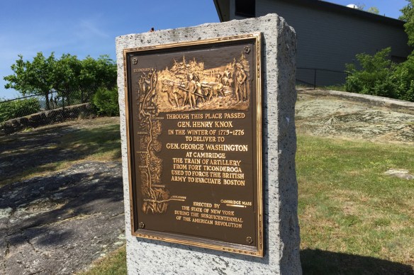 Marker 7 of the Henry Knox Trail in Roger's Memorial Park, Bolton Landing, New York